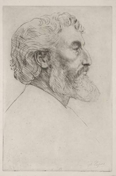 Portræt af Sir Frederick Leighton (første plade) af Alphonse Legros