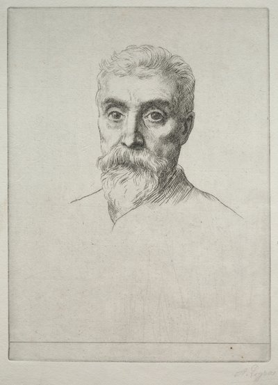 Portræt af Sir Hiram S. Maxim af Alphonse Legros