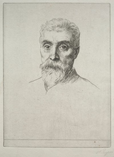 Portræt af Sir Hiram S. Maxim. af Alphonse Legros