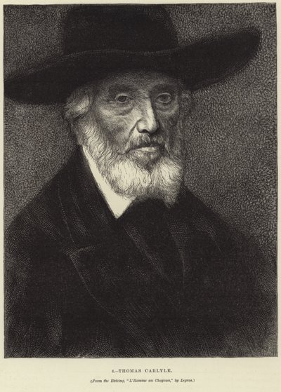 Portræt af Thomas Carlyle af Alphonse Legros