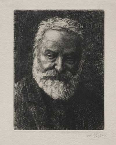 Portræt af Victor Hugo (2. plade) af Alphonse Legros