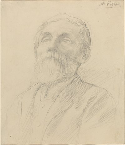 Portræt af en gammel mand af Alphonse Legros
