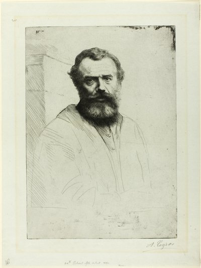 Portræt af kunstneren af Alphonse Legros