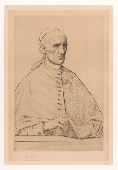 Portræt af kardinal Henry Eduard Manning, ærkebiskop af Westminster af Alphonse Legros