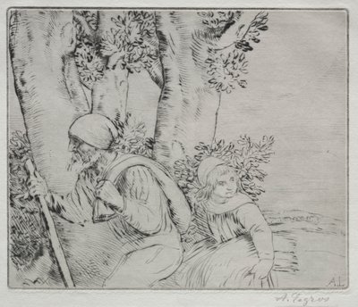 Retur fra marken (Le Retour des Champs-2. plade) af Alphonse Legros