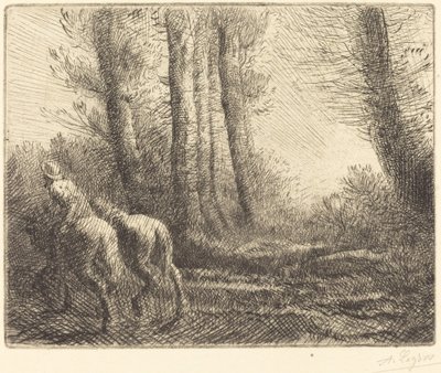 Retur fra pløjningen (Le retour de labourage) af Alphonse Legros