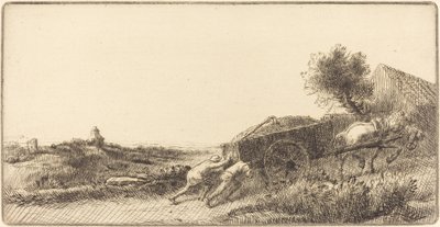 Vender tilbage med høet (Rentrant le foin) af Alphonse Legros