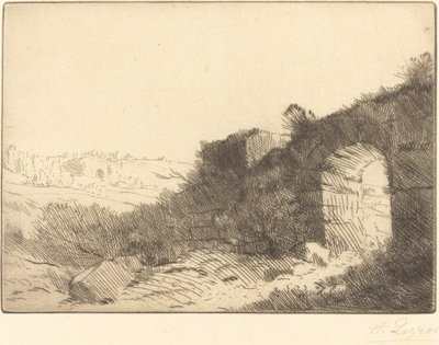 Romersk ruin Ruine romaine. af Alphonse Legros