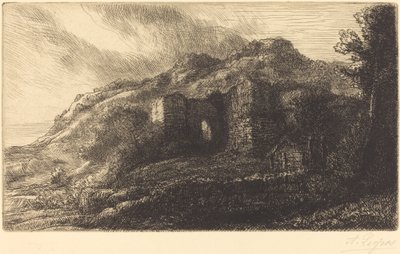 Ruinerne af et slot af Alphonse Legros