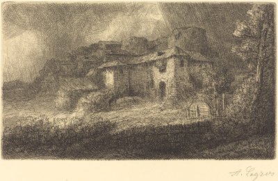 Ruinerne af et slot af Alphonse Legros