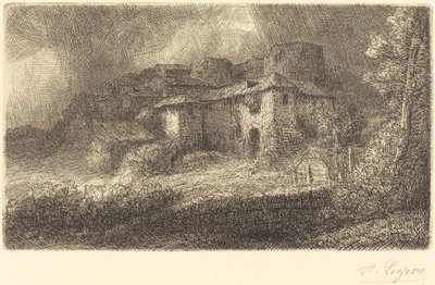 Ruinerne af et slot af Alphonse Legros
