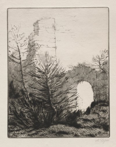 Ruiner af et kloster af Alphonse Legros