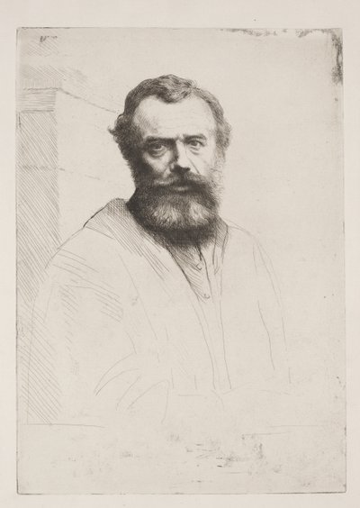 Selvportræt (tredje plade) af Alphonse Legros