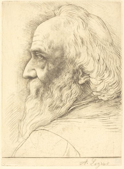 Selvportræt, 12. plade. af Alphonse Legros