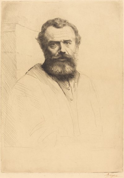 Selvportræt, 3. plade. af Alphonse Legros