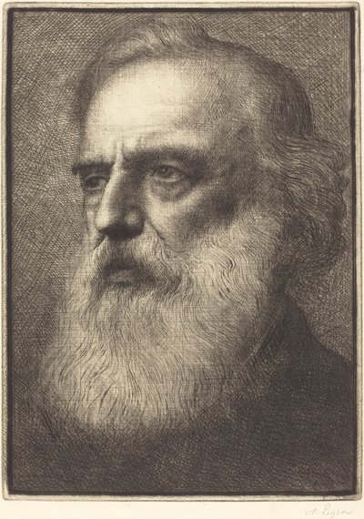 Selvportræt, 4. plade af Alphonse Legros