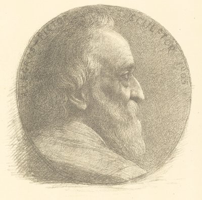 Selvportræt, medaljon, nr. 1, 9. plade, 1905. af Alphonse Legros