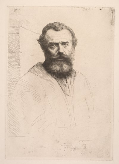 Selvportræt tredje plade. af Alphonse Legros