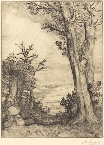 Siesta på landet af Alphonse Legros