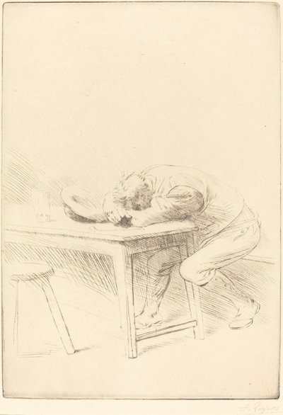 Siesta af en arbejder Siesta af en arbejder. af Alphonse Legros