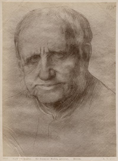 Sir Francis Seymour Haden, ætser, 1895 (guldspids på papir) (se også 414599) af Alphonse Legros