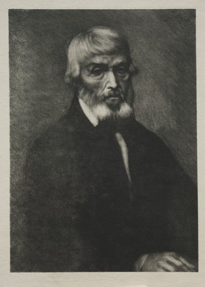 Lille portræt af Thomas Carlyle af Alphonse Legros