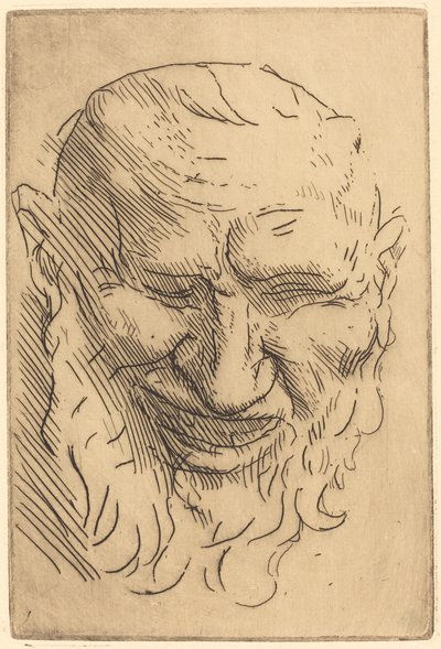 Lille Satyr Mask Lille Satyr maske. af Alphonse Legros