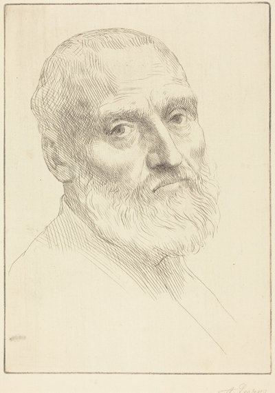 Studie til et mandshoved af Alphonse Legros