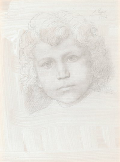 Undersøgelse af Amorhoved af en pige, 1904. af Alphonse Legros