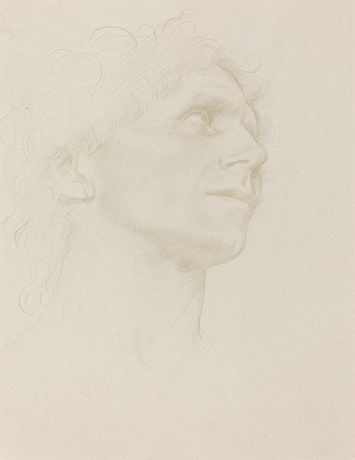 Studie af kvindens hoved, drejet til højre. af Alphonse Legros