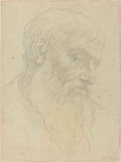 Studie af et hoved. af Alphonse Legros