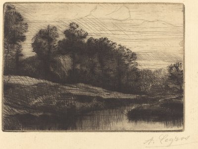 Solnedgang (aften (solnedgang)) af Alphonse Legros