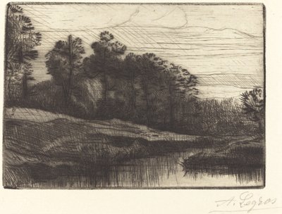 Solnedgang (aften (solnedgang)) af Alphonse Legros