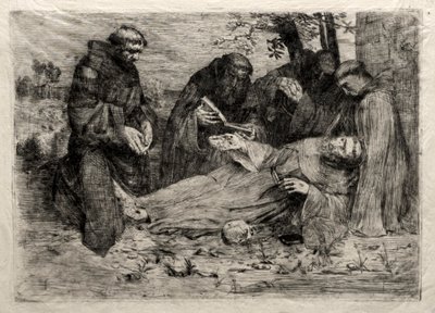 Den hellige Franss død af Alphonse Legros