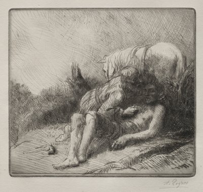 Den barmhjertige samaritaner af Alphonse Legros