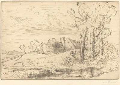 Brøndens hus (La maison du puits) af Alphonse Legros
