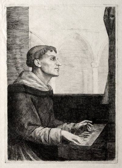Munken ved Orgelet af Alphonse Legros