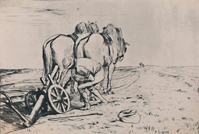 Ploven, midten af slutningen af det 19. århundrede, 1946 af Alphonse Legros