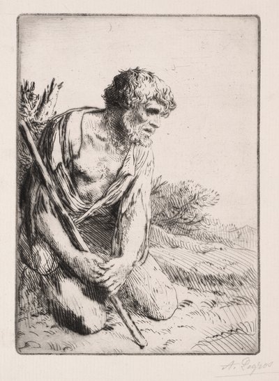 Den fortabte søn (3. plade) af Alphonse Legros