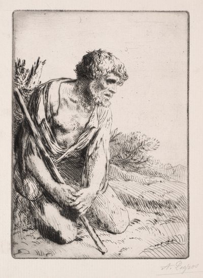 Den fortabte søn 3. plade. af Alphonse Legros