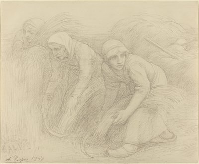 The Reapers, 1907. af Alphonse Legros