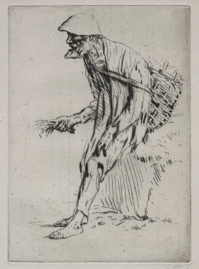Den røde pimpernel sælger. af Alphonse Legros