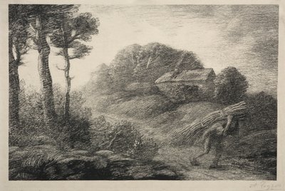 The Return of the Fagot Gatherer (2. stat) af Alphonse Legros