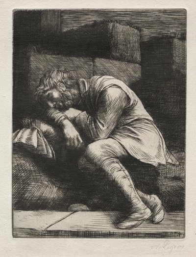 Den sovende tigger af Alphonse Legros