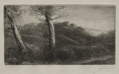 Den rejsende strakte sig ud på Græsset af Alphonse Legros