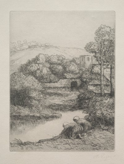 Vaskehuset Le Lavoir, Dite Les Laveuses. af Alphonse Legros