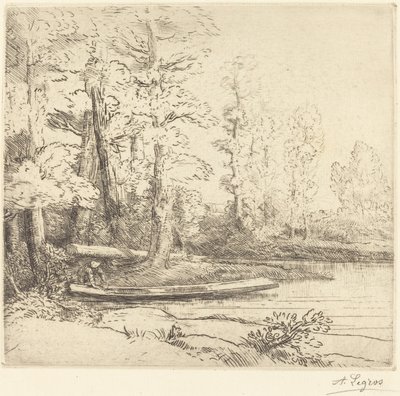 Træer ved vandkanten af Alphonse Legros