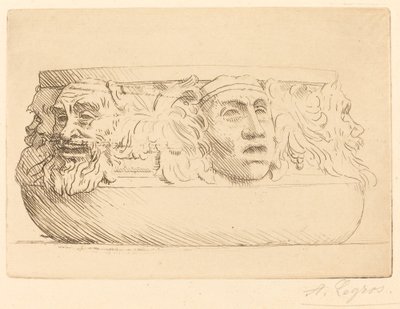 Vase med grotesker af Alphonse Legros