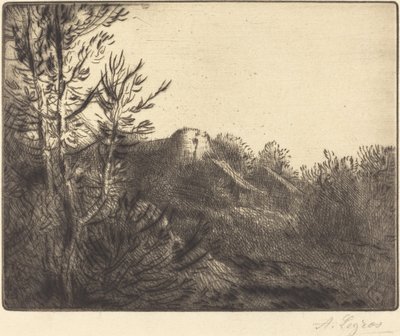 Udsigt over en gård Valoux Farm. af Alphonse Legros