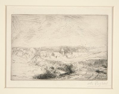 Village de Wimille, pres Boulogne (landsbyen Wimille nær Boulogne) af Alphonse Legros